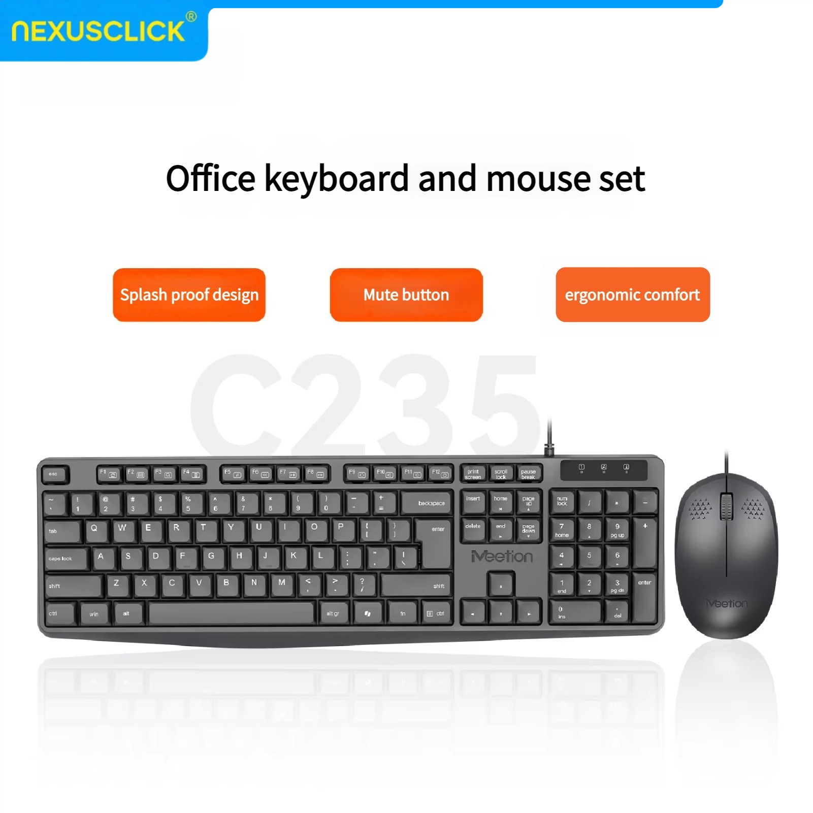 Gaming Keyboard That Is Quiet - Combo Tastiera e Mouse Cablati NexusClick