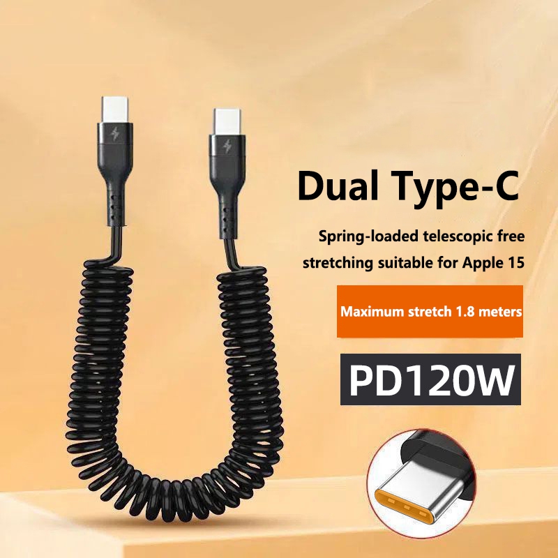 Coiled Usb Cable - Cavo PD 120W da Tipo C