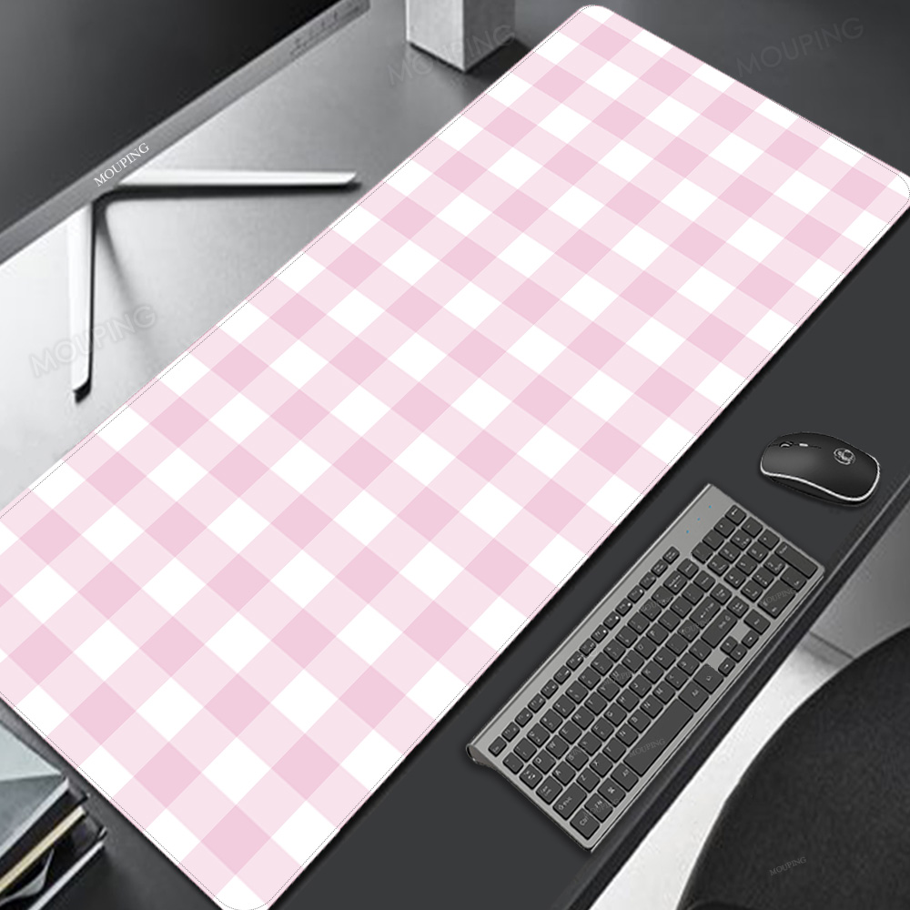 Gaming Keyboard Mouse Combo - Tappetino per mouse a reticolo rosa