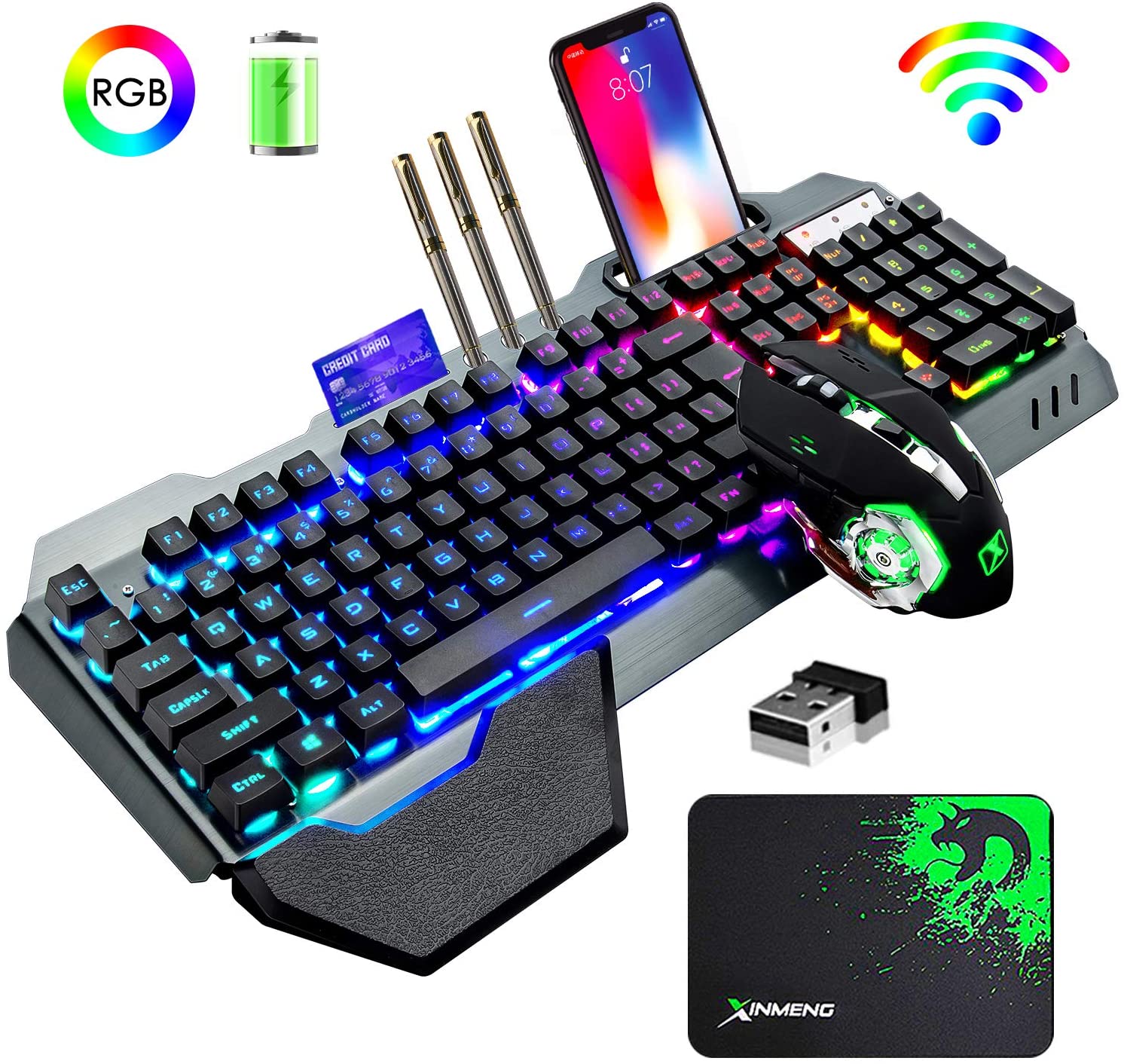 Gaming Keyboard And Mouse Wireless - Combinazione tastiera e mouse da gioco