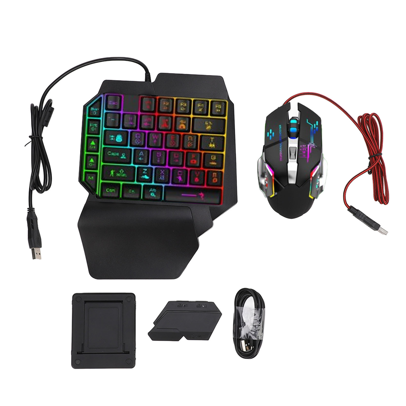 Gaming Keyboard Mobile - Set Convertitore Tastiera e Mouse, Combo
