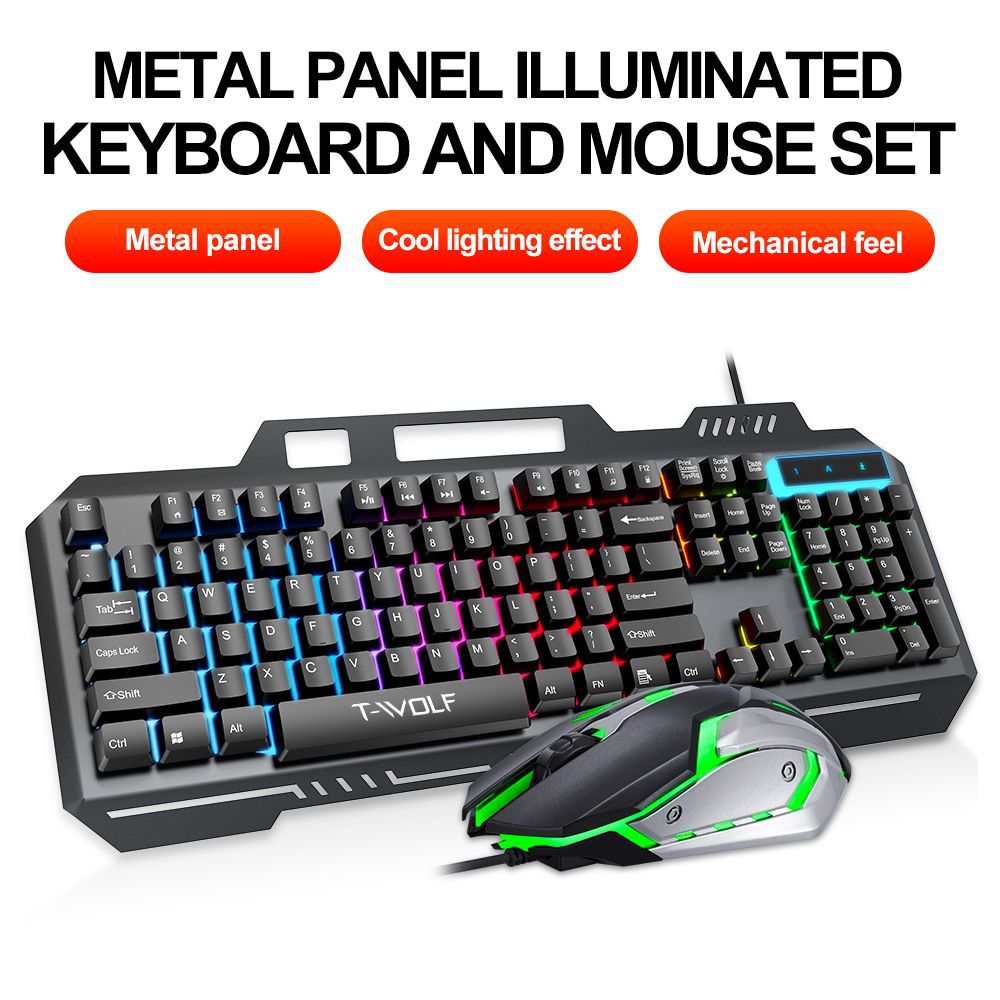 Gaming Keyboard Mouse Combo - T WOLF TF600 Tastiera da gioco