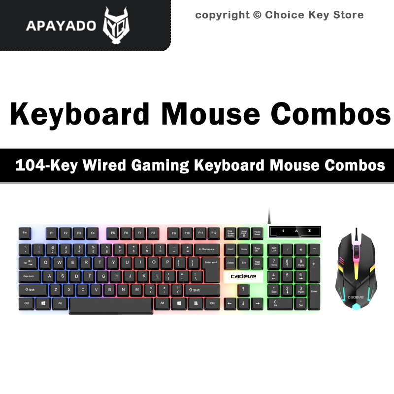 Gaming Keyboard Mouse Combo - APAYADO LDK9122 Set Tastiera e Mouse