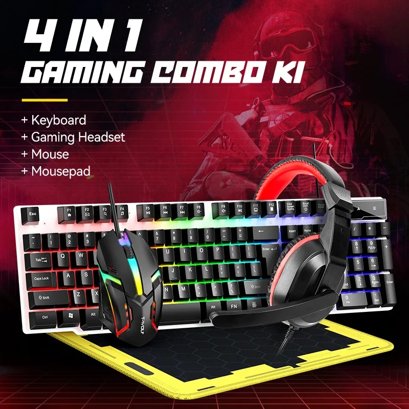 NUOVO Set Gaming 4 in 1 con Ta - Gaming Keyboard Mouse Combo recensione e prezzo