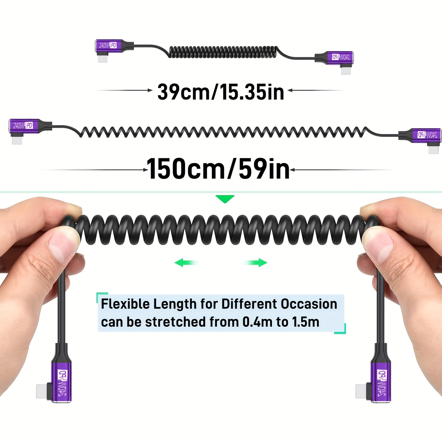 Cavo USB-C a USB-C a spirale c - Coiled Usb Cable recensione e prezzo