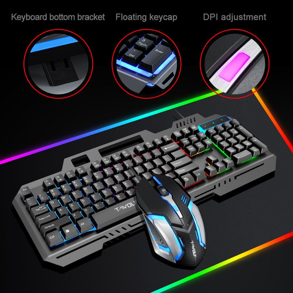 T WOLF TF600 Tastiera da gioco - Gaming Keyboard Mouse Combo recensione e prezzo