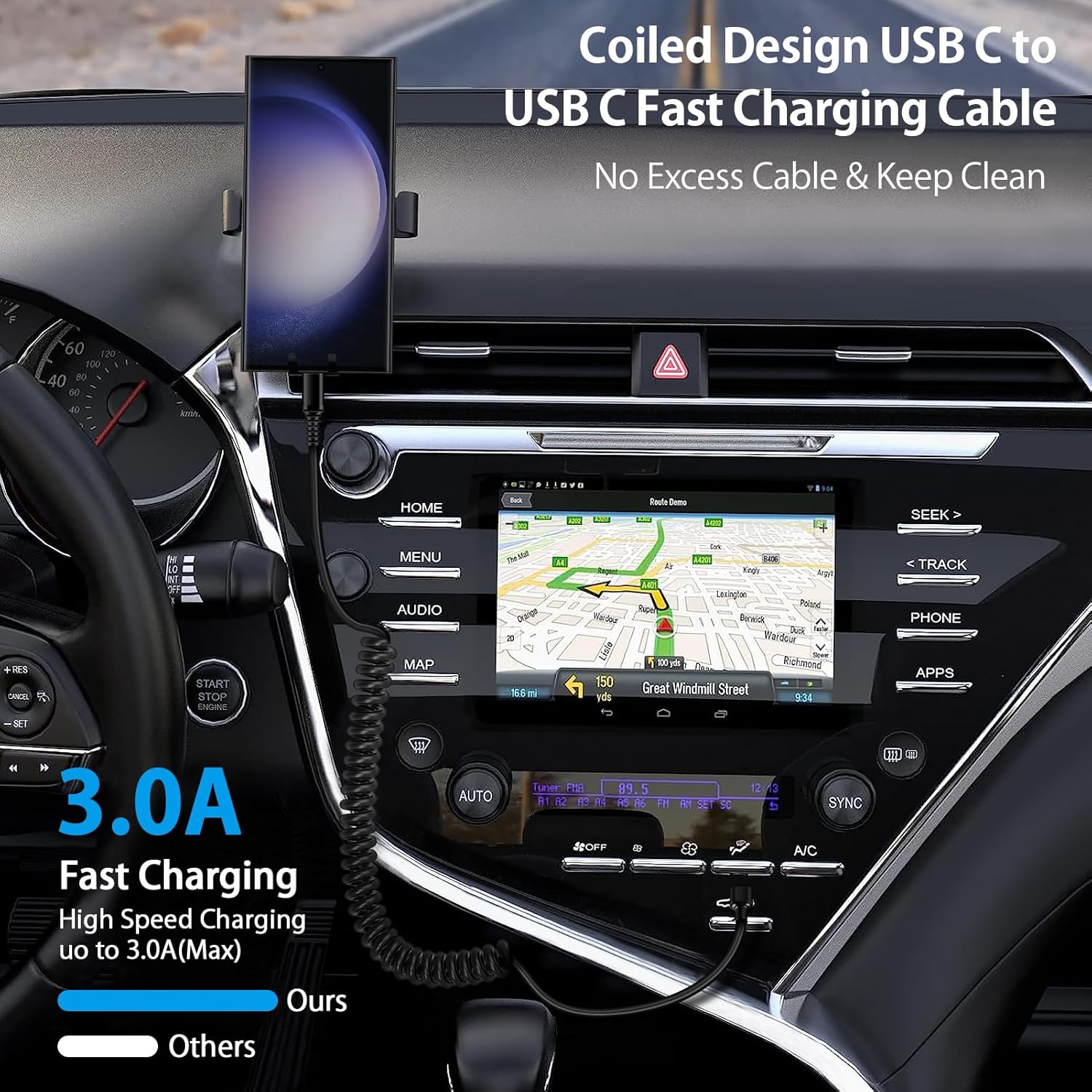 Cavo Android Auto da USB C a U - Coiled Usb Cable recensione e prezzo